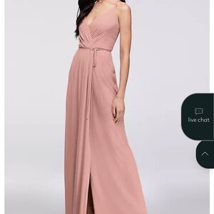 David's Bridal Dusty Rose Maxi Dress